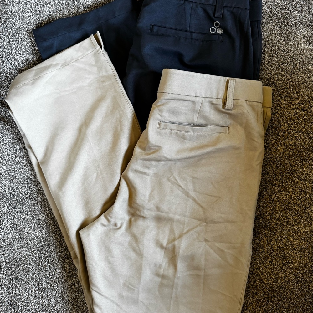 Men's grey and Tan Golf Pants